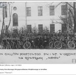 Pluton rowerowy Pocztowego Przysposobienia Wojskowego w Grodnie