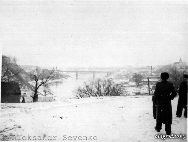 Вид на Неман и мост. 70-е годы