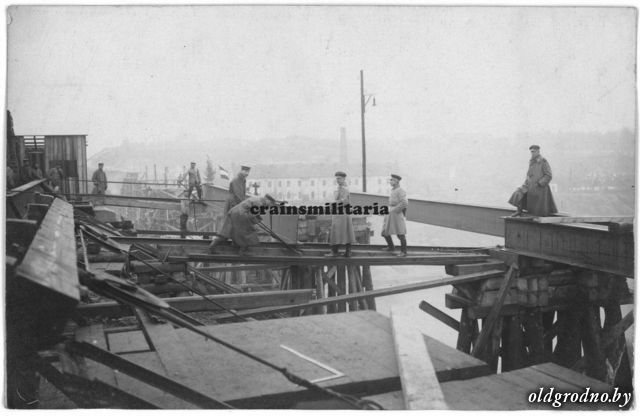 Ремонт ж  д моста.   1915 год