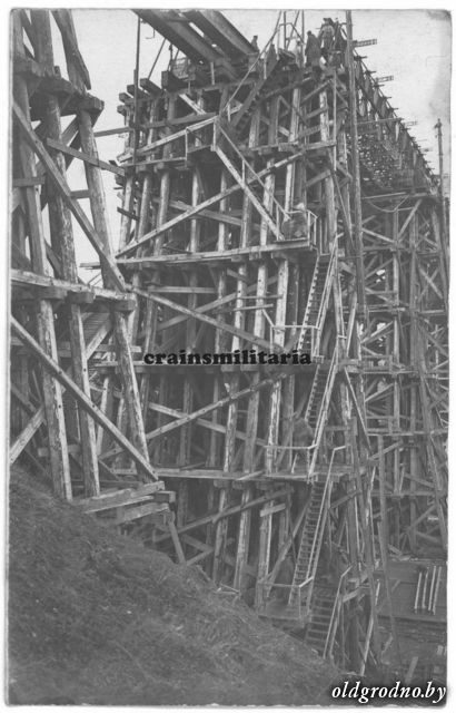 Ремонт ж/д моста. 1915 год