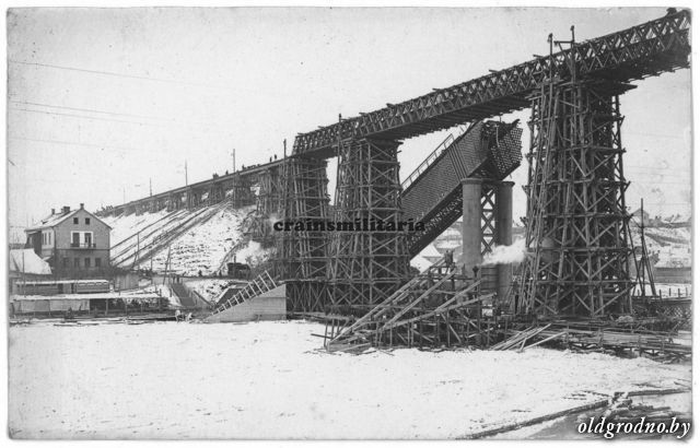 Ремонт ж д  моста. 1915  год
