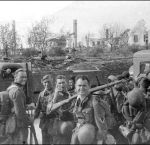 Немецкие солдаты на улицах захваченного Гродно (совр. ул. Горновых). 1941 год