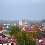 Вид на город с Фарного костёла. 13.10.2013 года