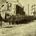 Испанская "Голубая дивизия" на ул. Мещанской в Гродно. 1941 год