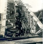 Взорванный железнодорожный мост. 1915 год