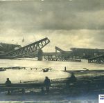 Взорванный автодорожный мост. Неман. 1915 год