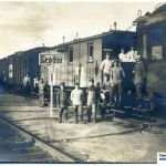 Вагоны на железнодорожной станции Гродно. 1915-18 гг