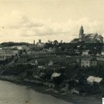 Вид на город, Неман и восстановленный Бернардинский костёл. 1942-44 гг