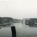 Вид на Неман и взорванный железнодорожный мост. 1941 год