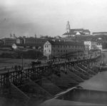 Вид на Неман и деревянный мост. 1915 год